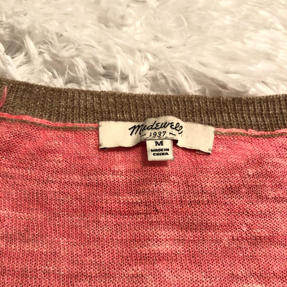 Madewell pink&gray Color Block sweater/pullover. - Picture 7 of 8